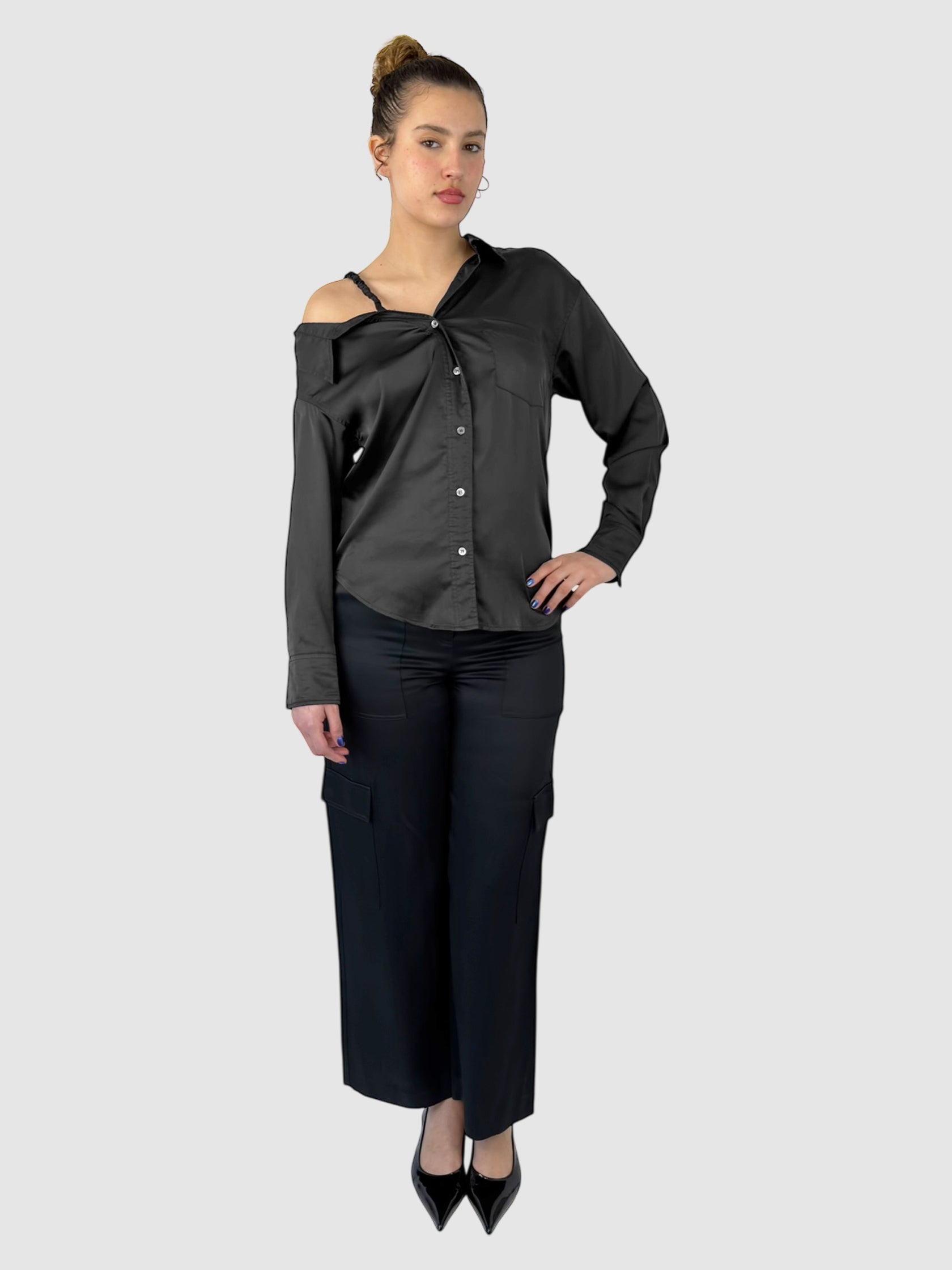 Silk Button-Up Top