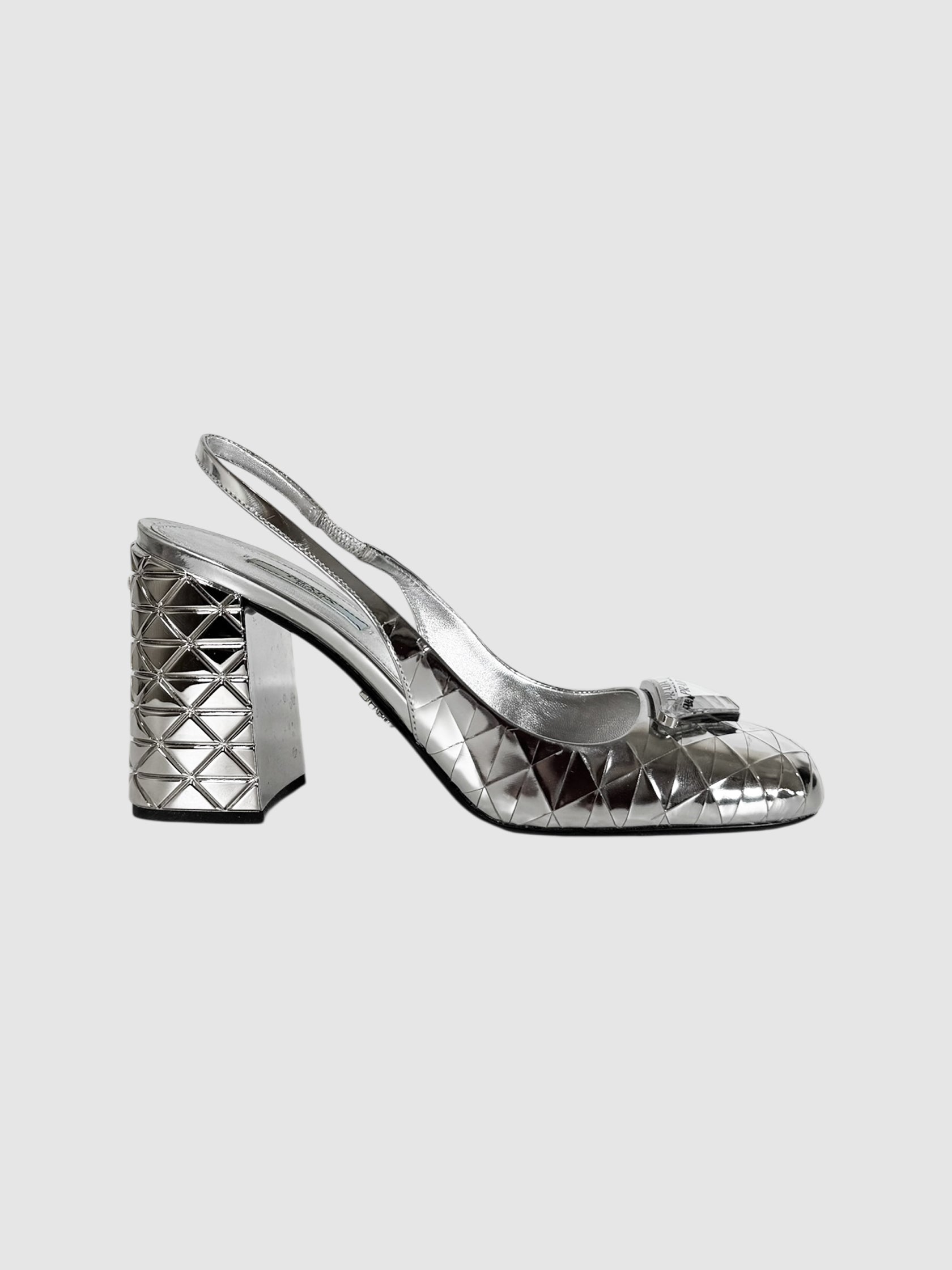 Metallic Slingback Pumps