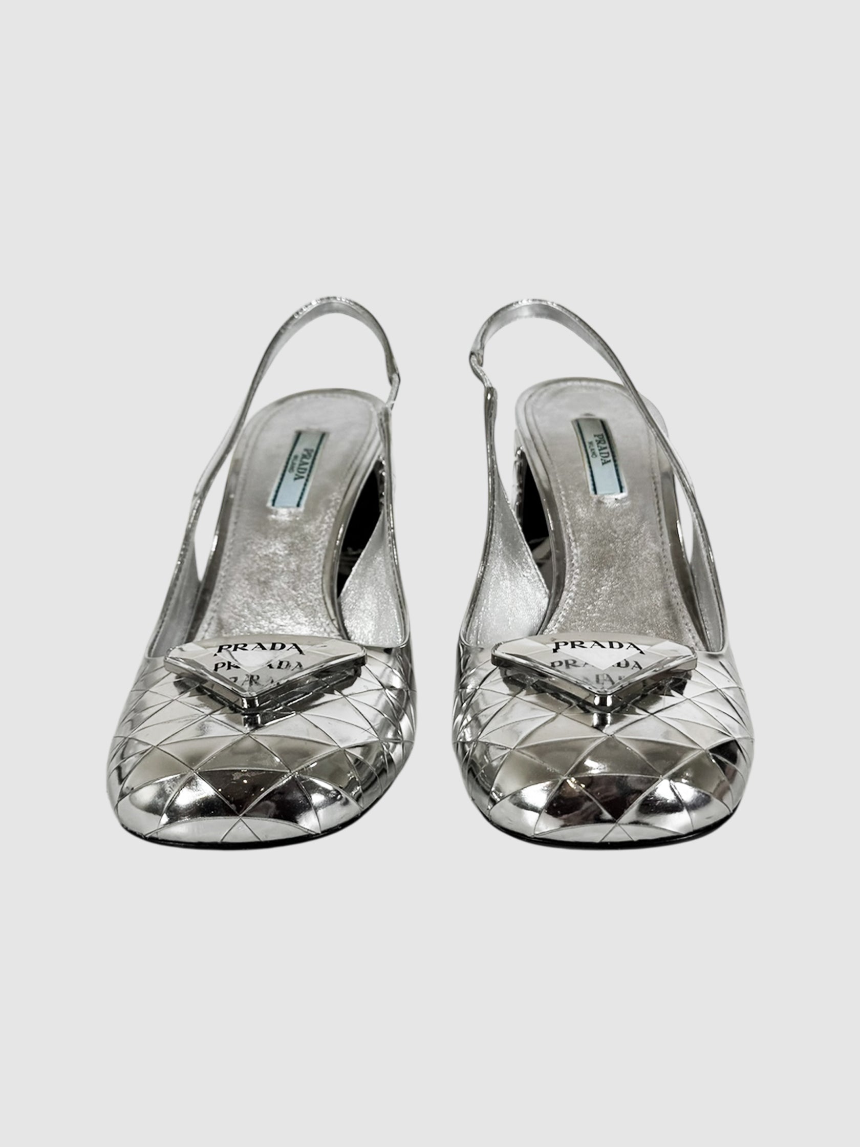 Metallic Slingback Pumps