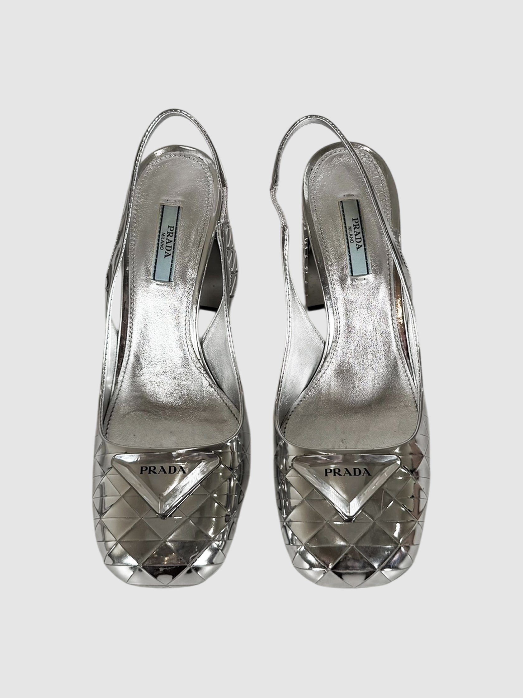 Metallic Slingback Pumps