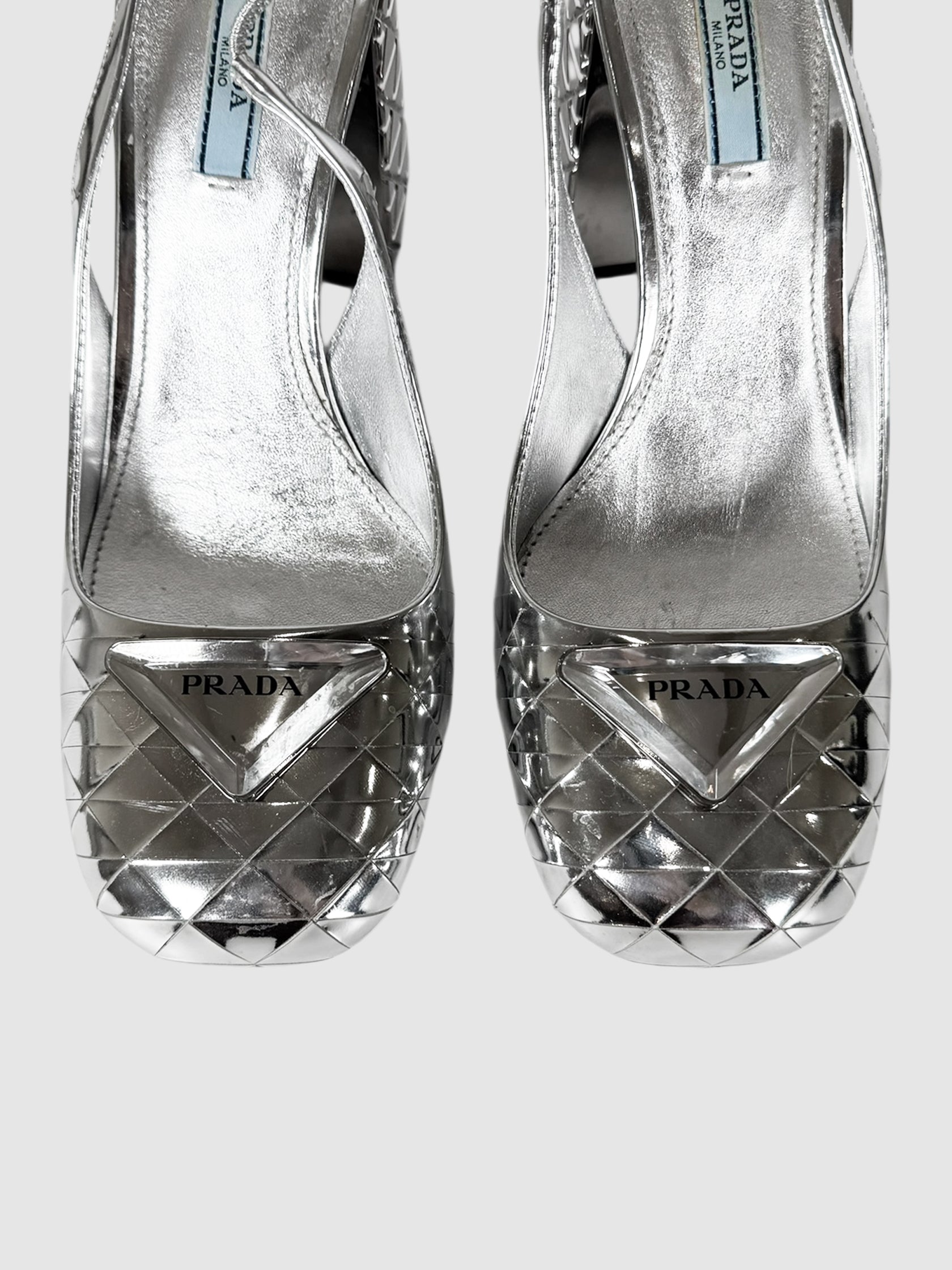 Metallic Slingback Pumps