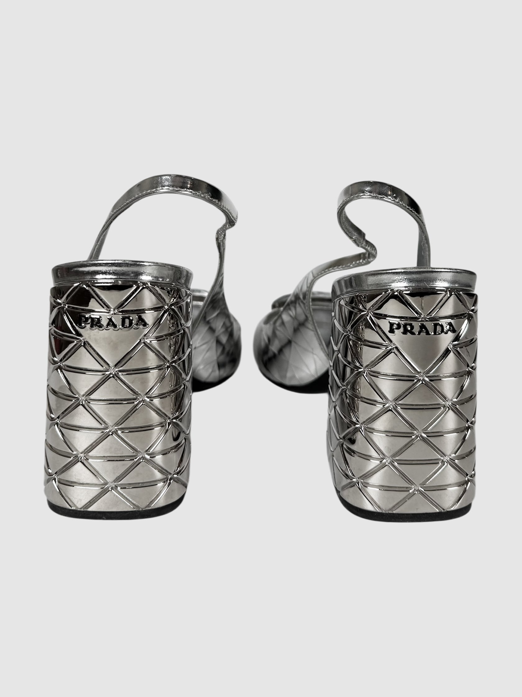 Metallic Slingback Pumps