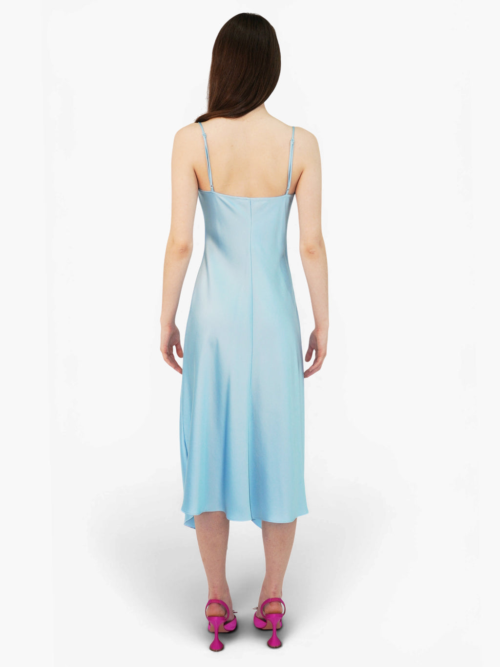 Satin Cowl Neck Dress