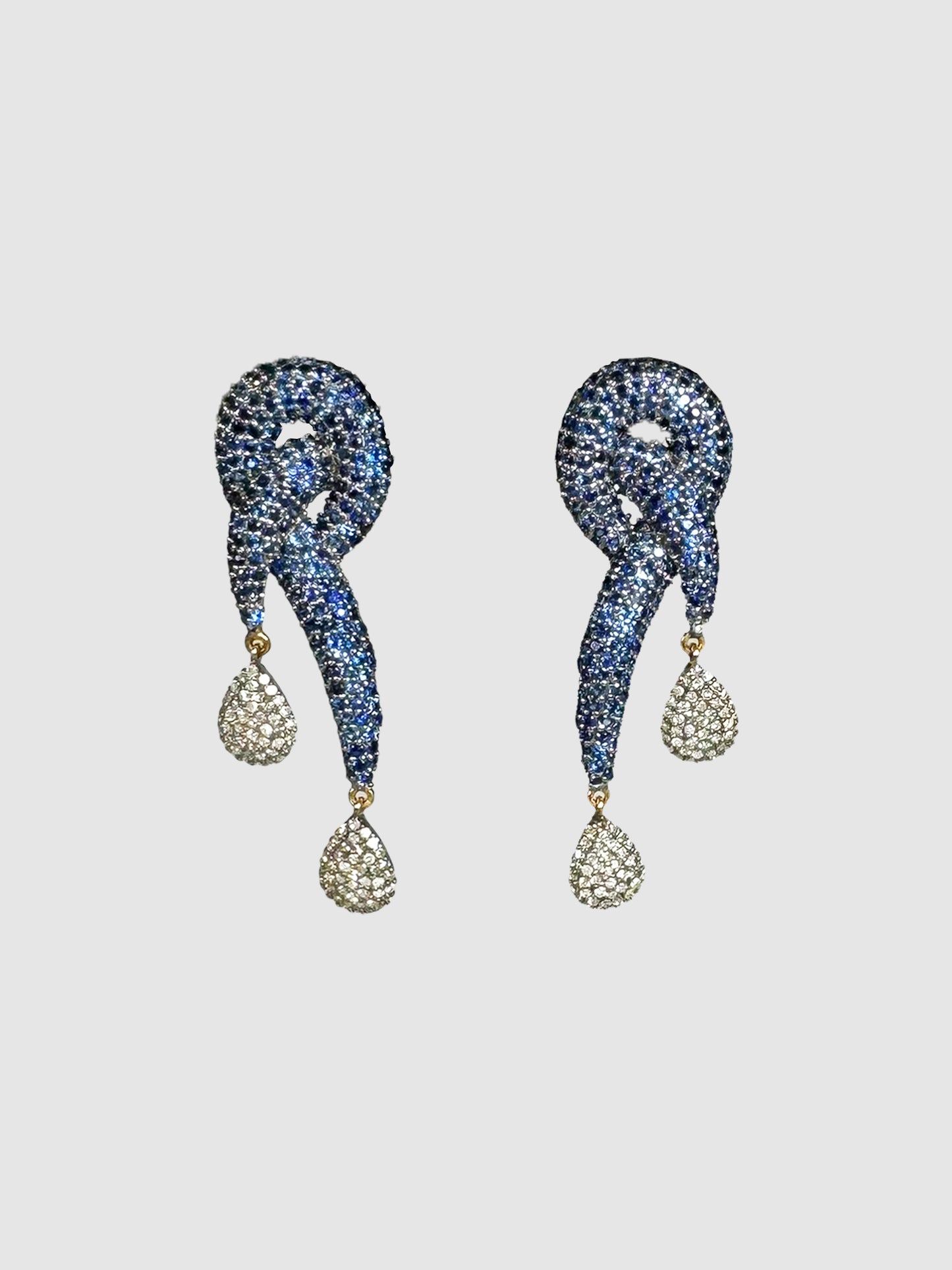 Victorian Sapphire and Diamond Earrings