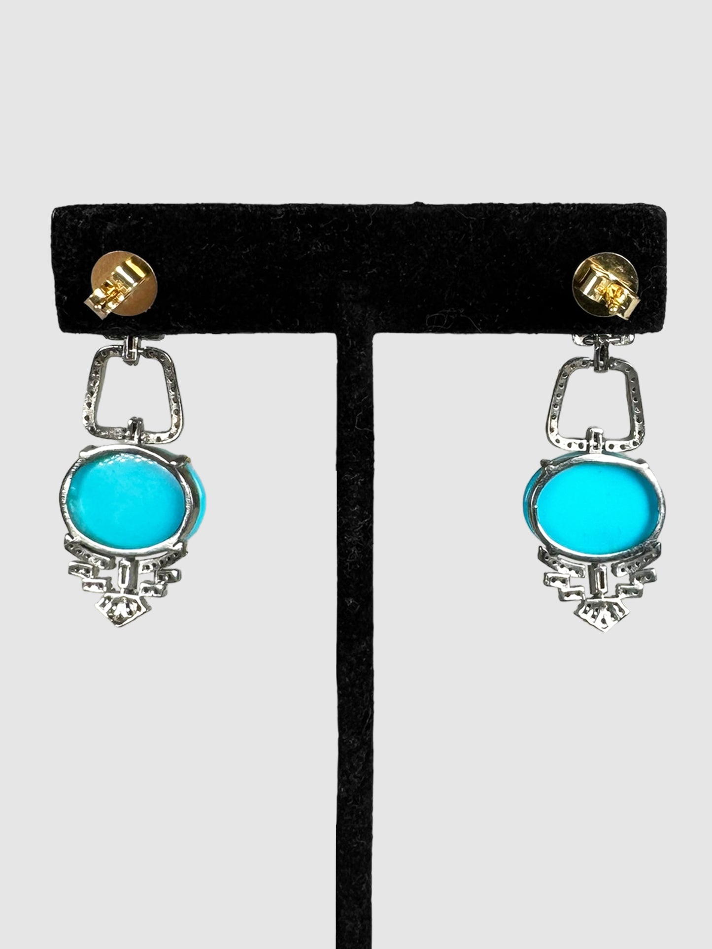 Victorian Turquoise and Diamond Earrings