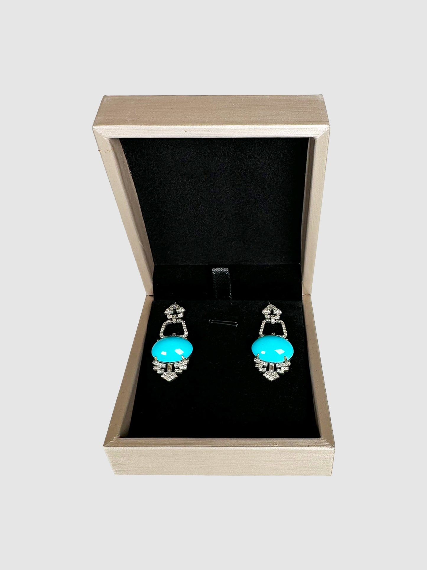 Victorian Turquoise and Diamond Earrings