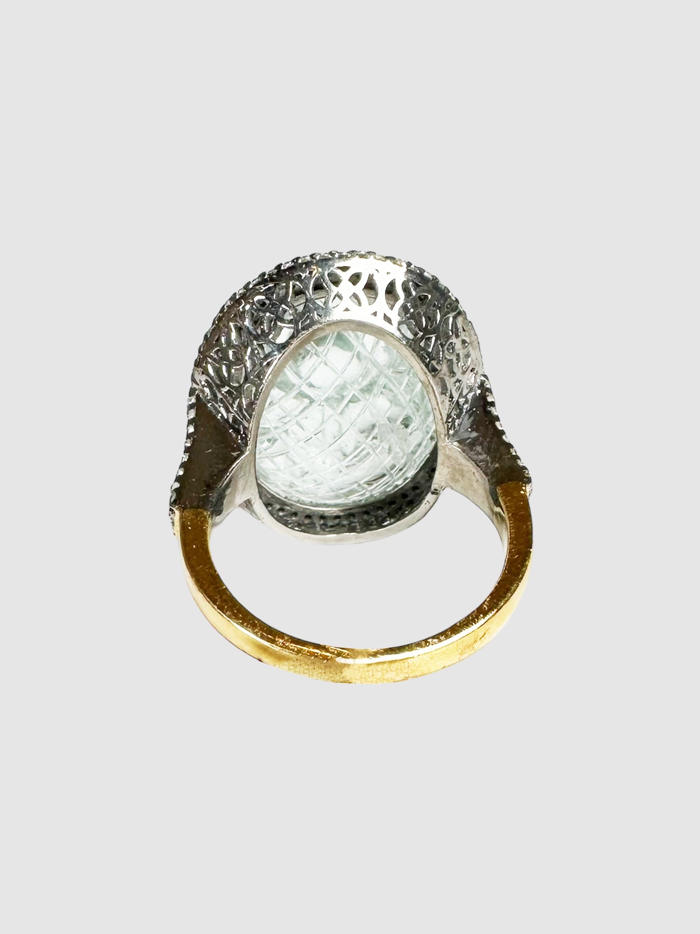 Victorian Diamond and Aquamarine Ring