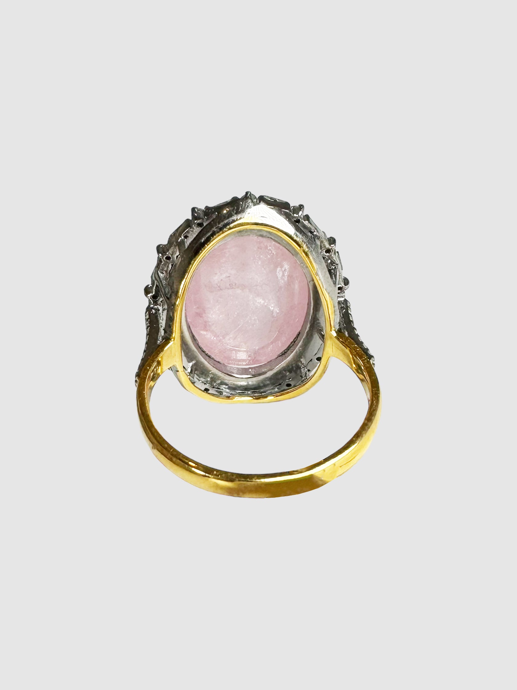 Victorian Diamond and Morganite Ring