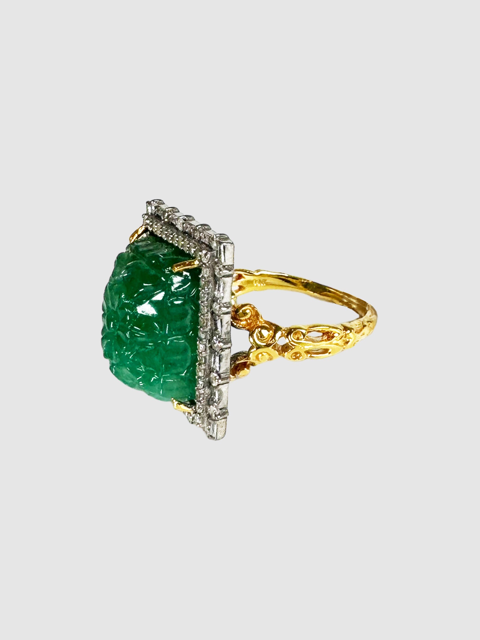 Victorian Emerald and Diamond Ring
