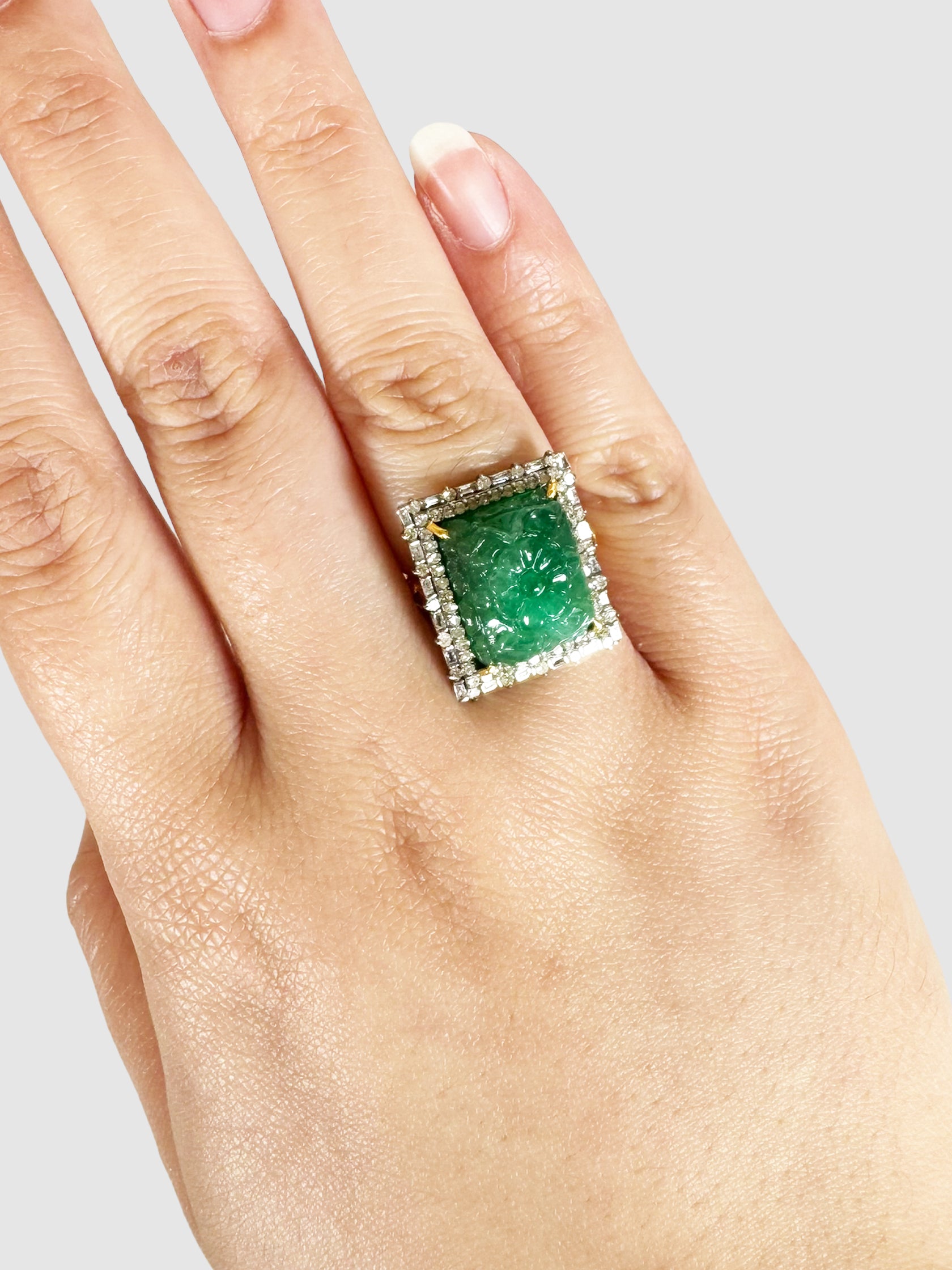 Victorian Emerald and Diamond Ring