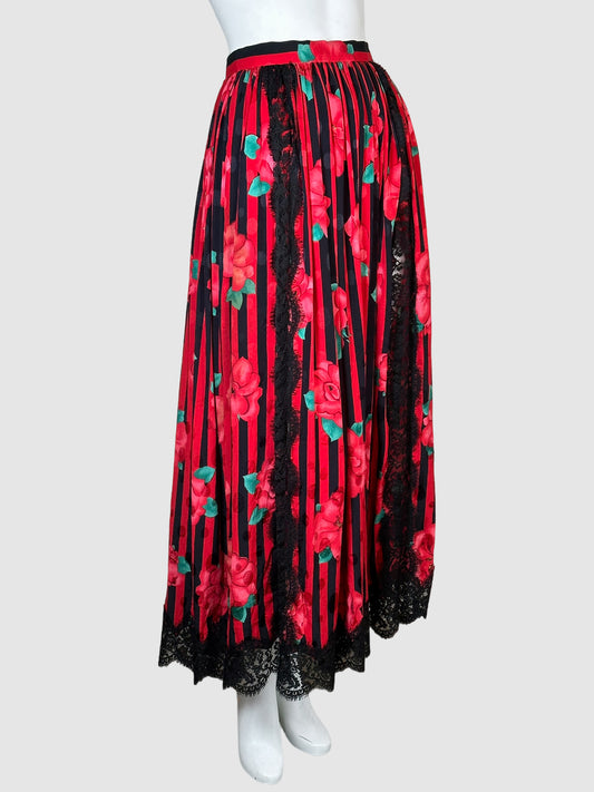 Oscar de la Renta Floral Maxi Skirt - Size 10