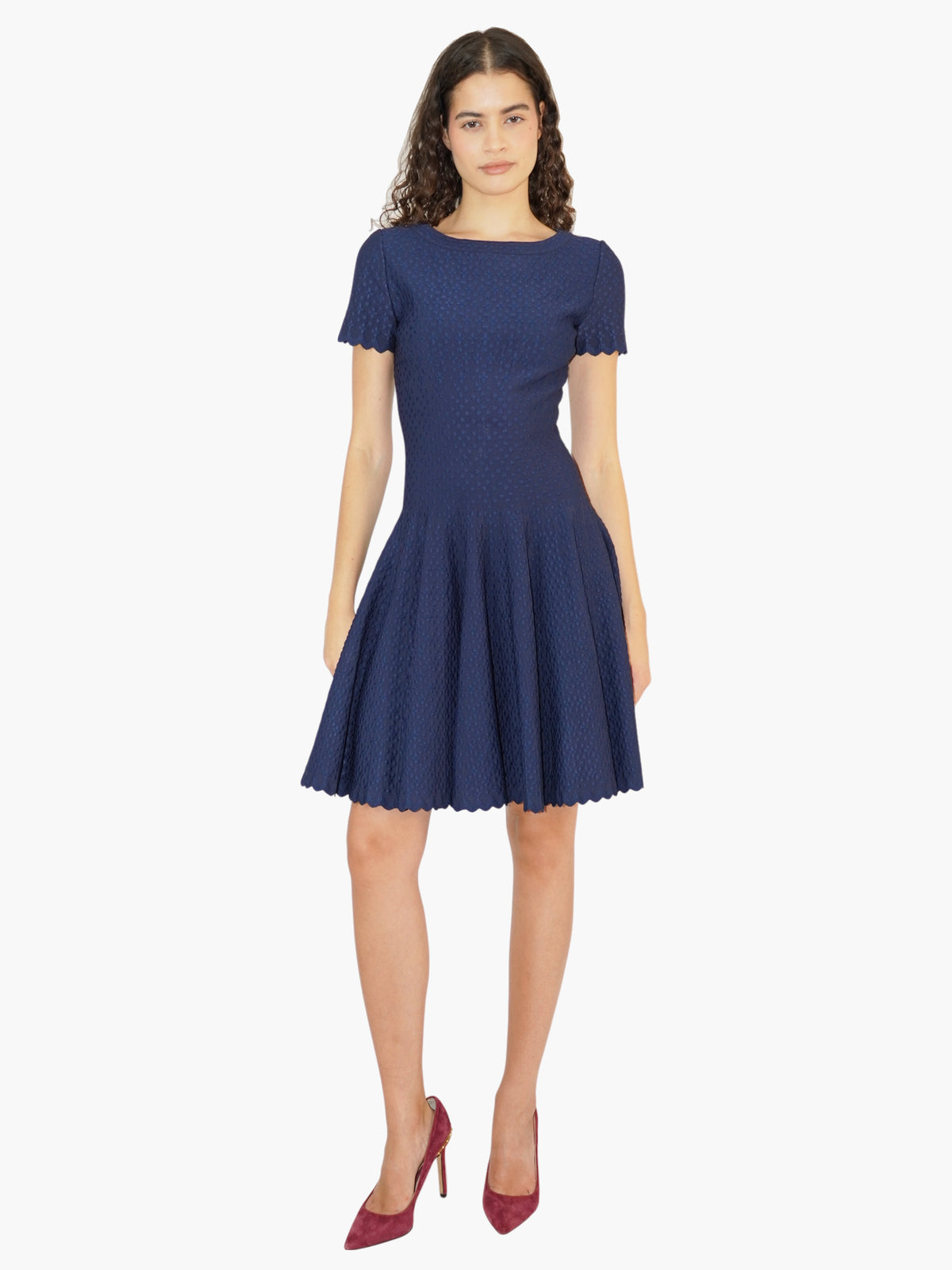 Textured Skater Dress