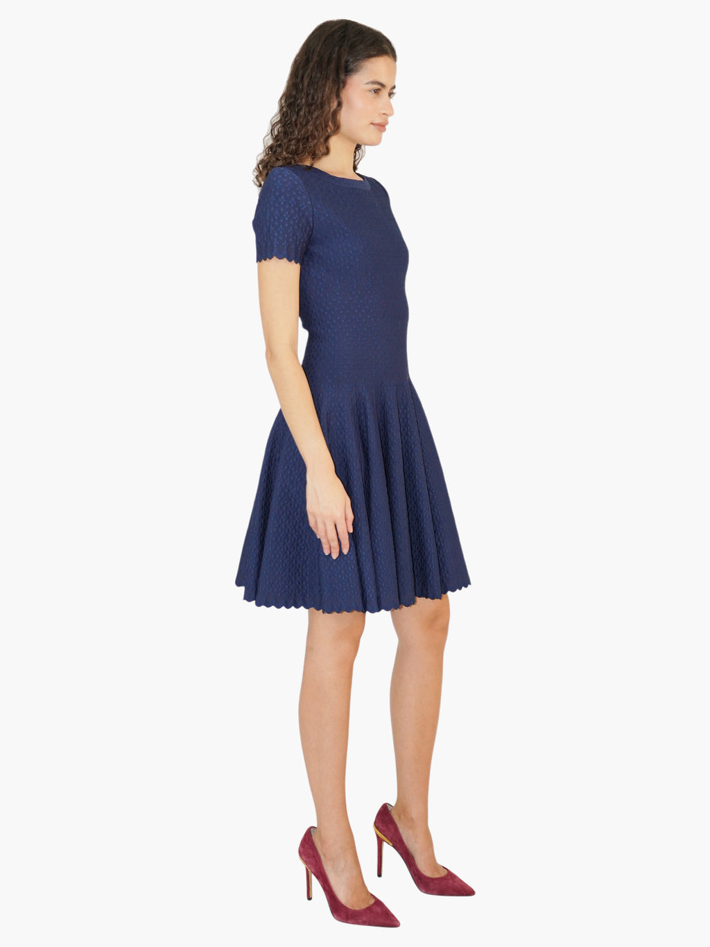 Textured Skater Dress