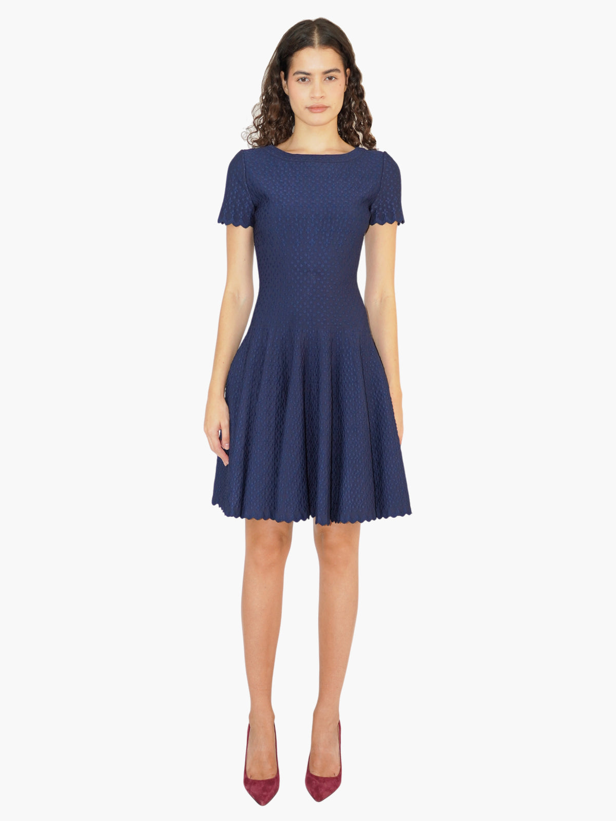 Textured Skater Dress
