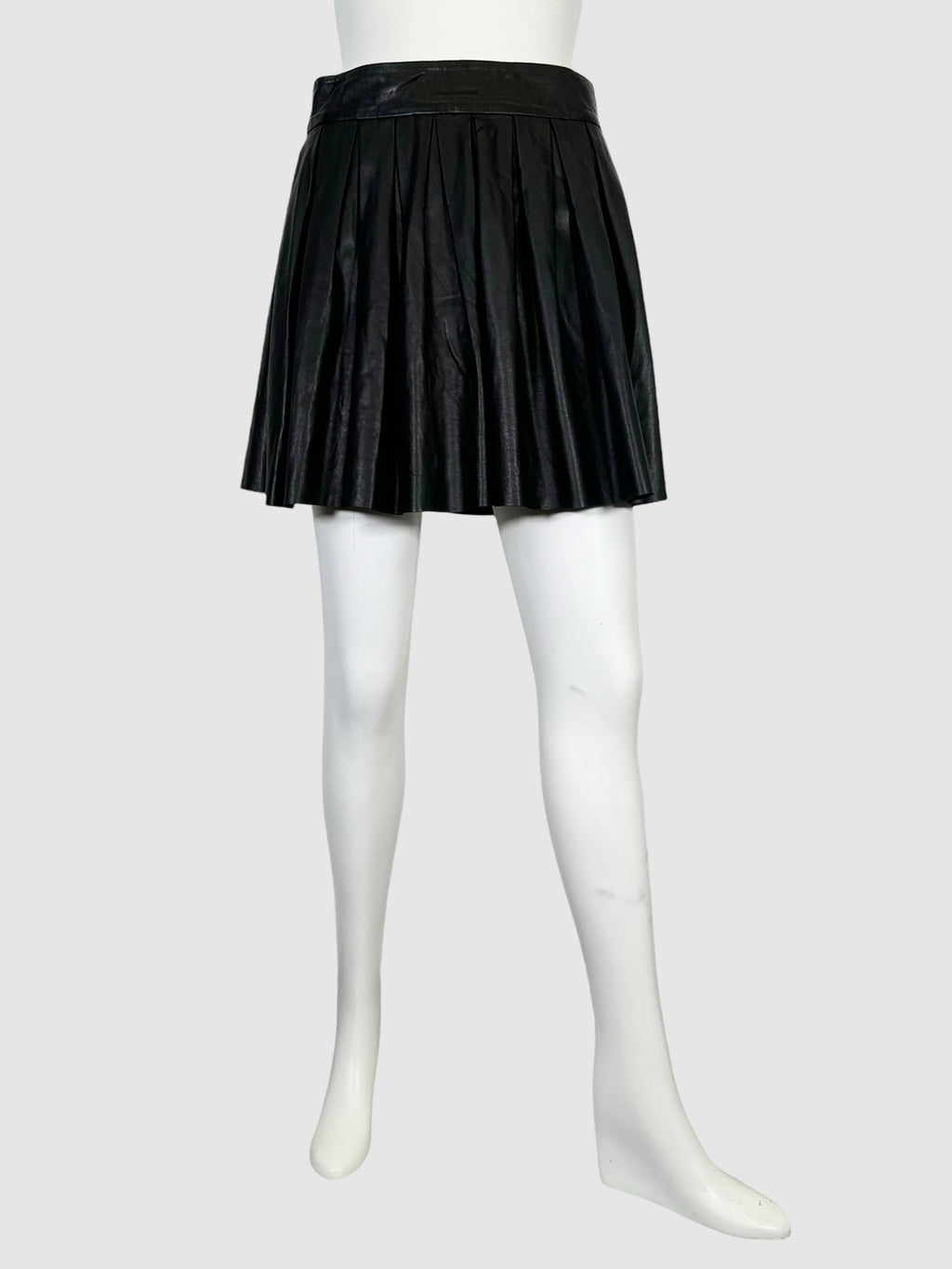 Leather Tennis Mini Skirt - Size 6