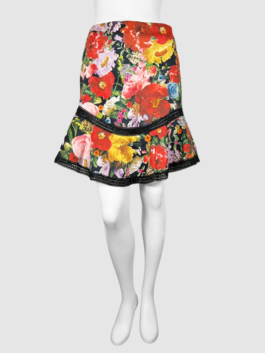 Alice + Olivia Floral Print Mini Skirt - Size 6