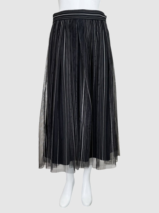 Brunello Cucinelli Striped Mesh Maxi Skirt - Size 10