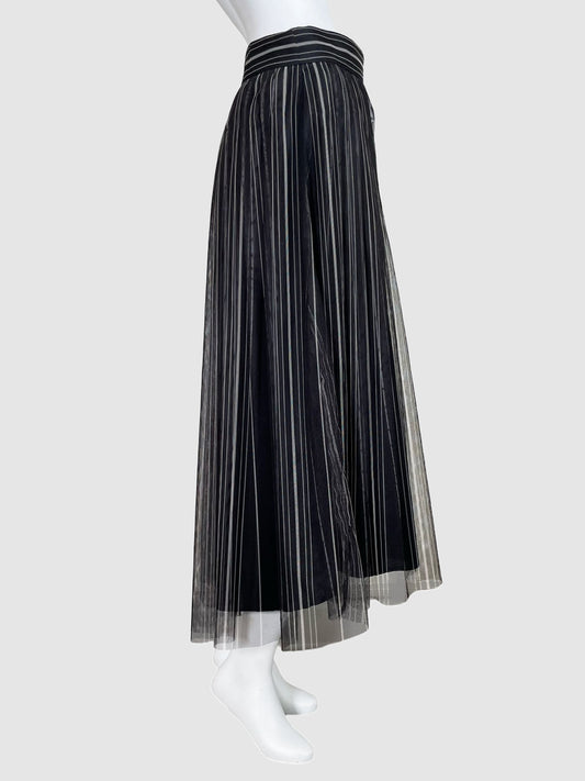 Brunello Cucinelli Striped Mesh Maxi Skirt - Size 10