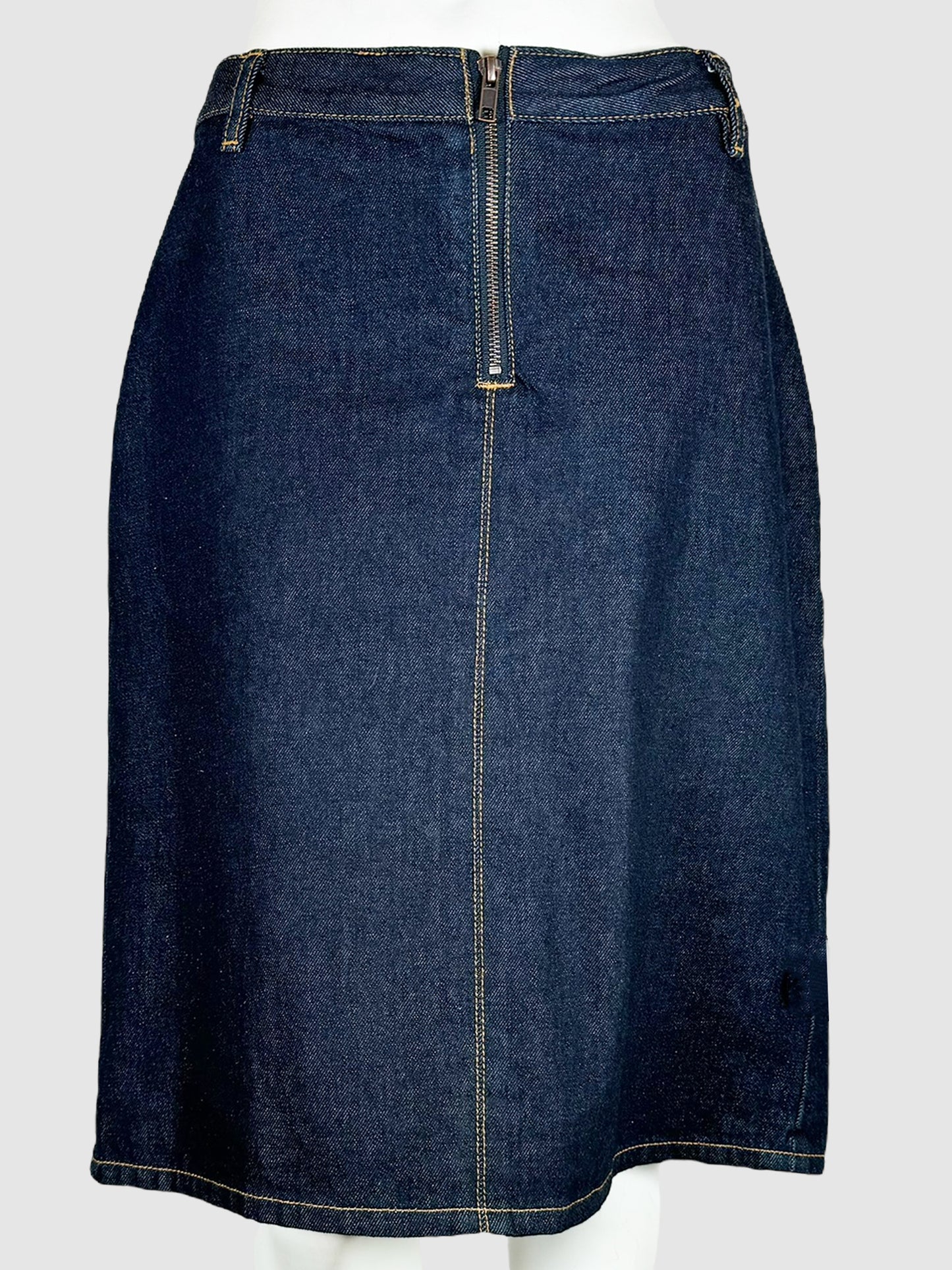 Denim Zip Skirt - Size 38