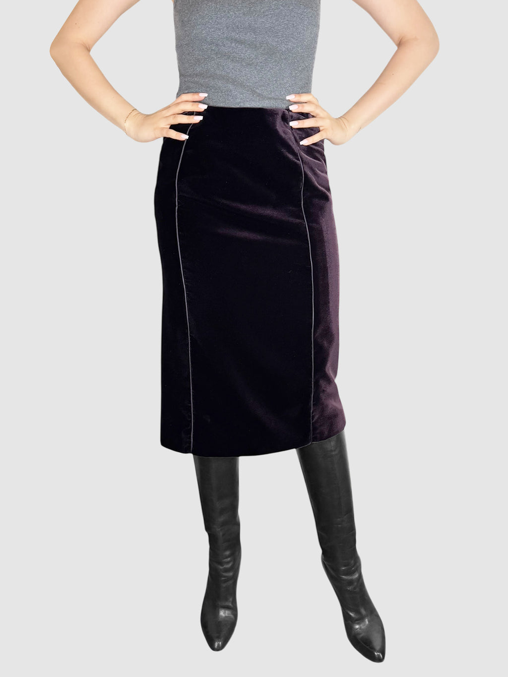 Velvet Midi Skirt
