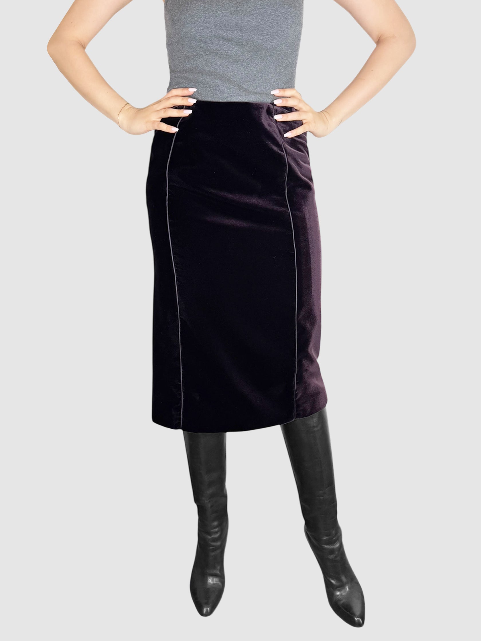 Velvet Midi Skirt