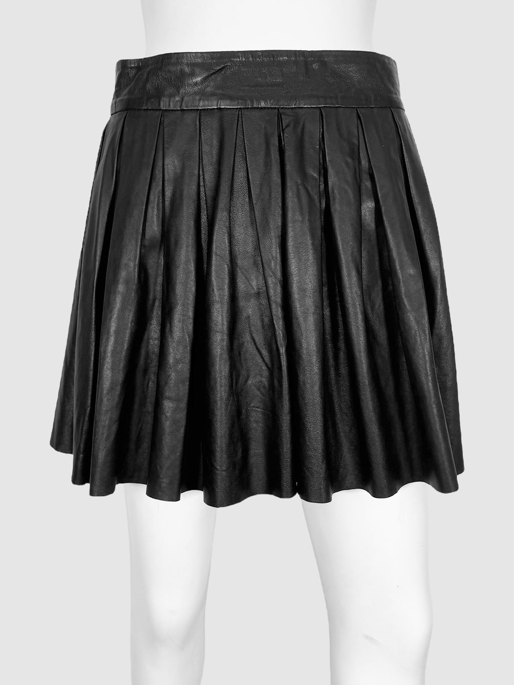 Leather Tennis Mini Skirt - Size 6