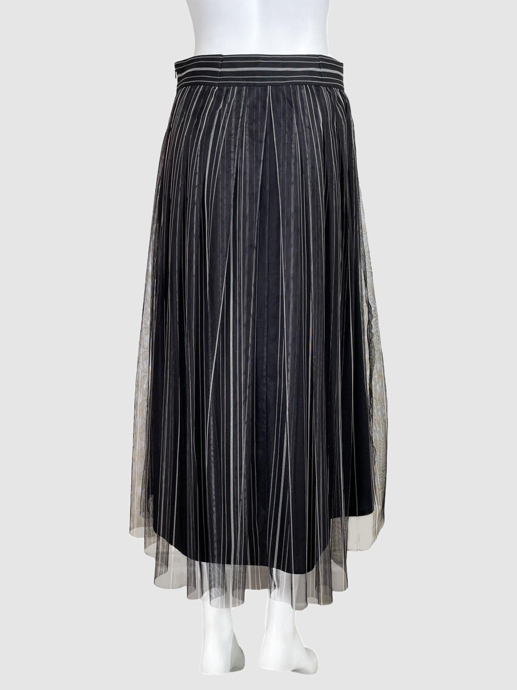 Brunello Cucinelli Striped Mesh Maxi Skirt - Size 10