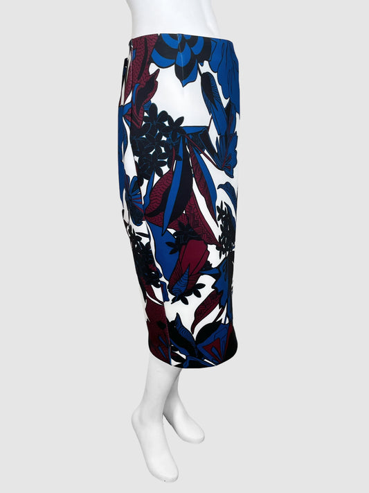 Ted Baker Tropical Pattern Midi Skirt - Size 4