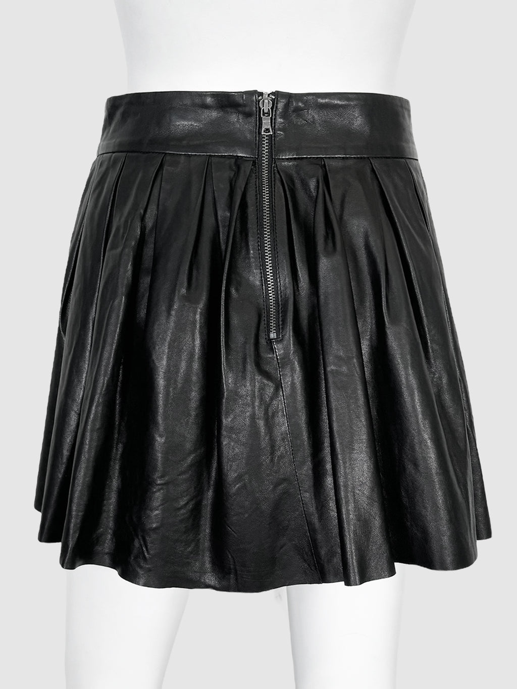 Leather Tennis Mini Skirt - Size 6