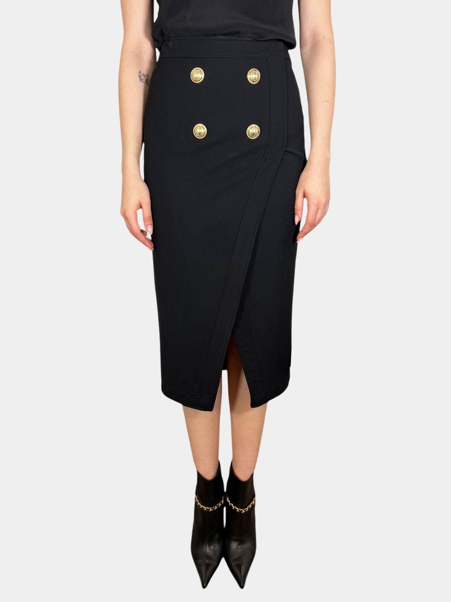 4-Button Slit Skirt - Size S