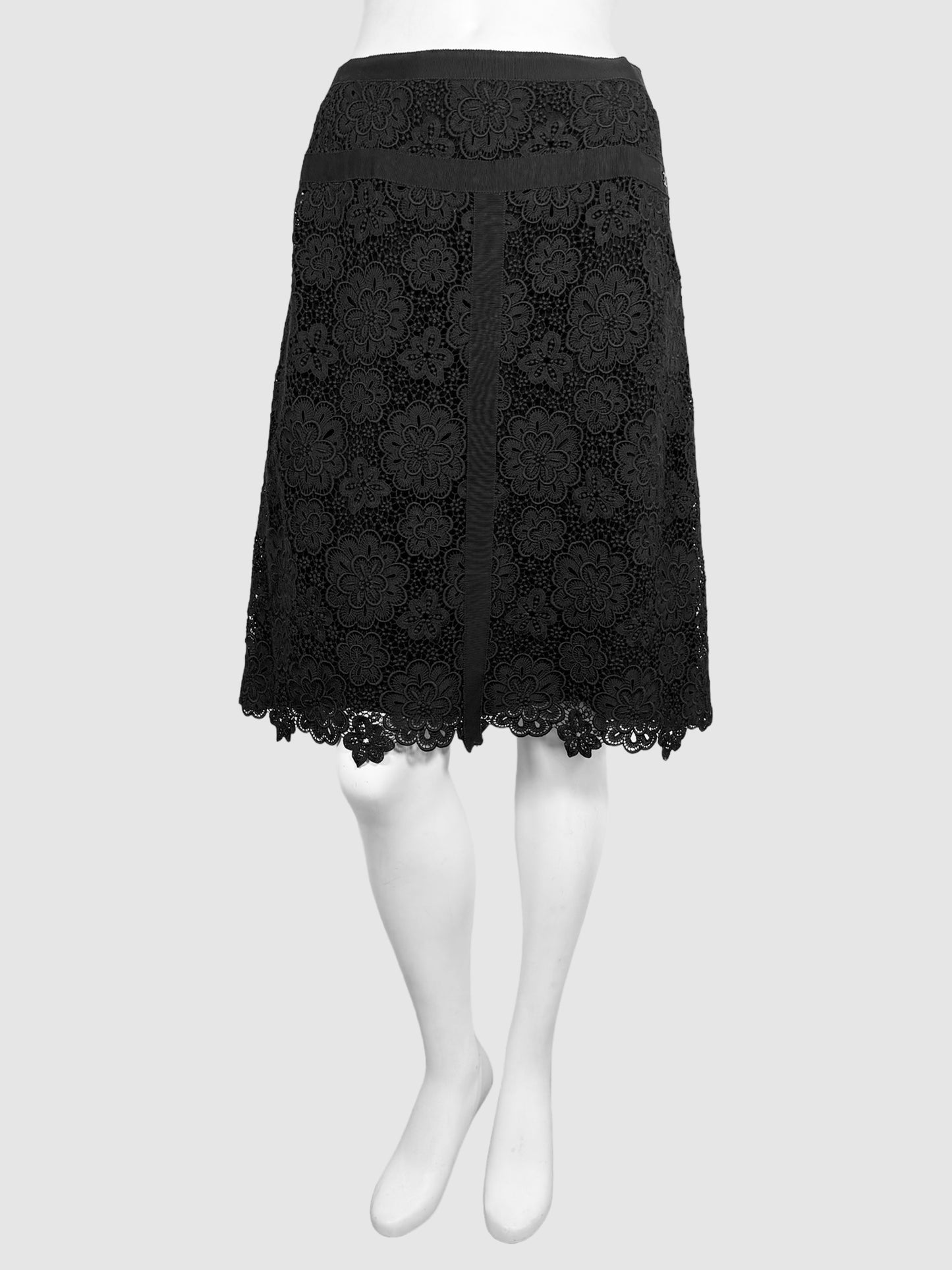 Floral Lace Knee-Length Skirt - Size 44