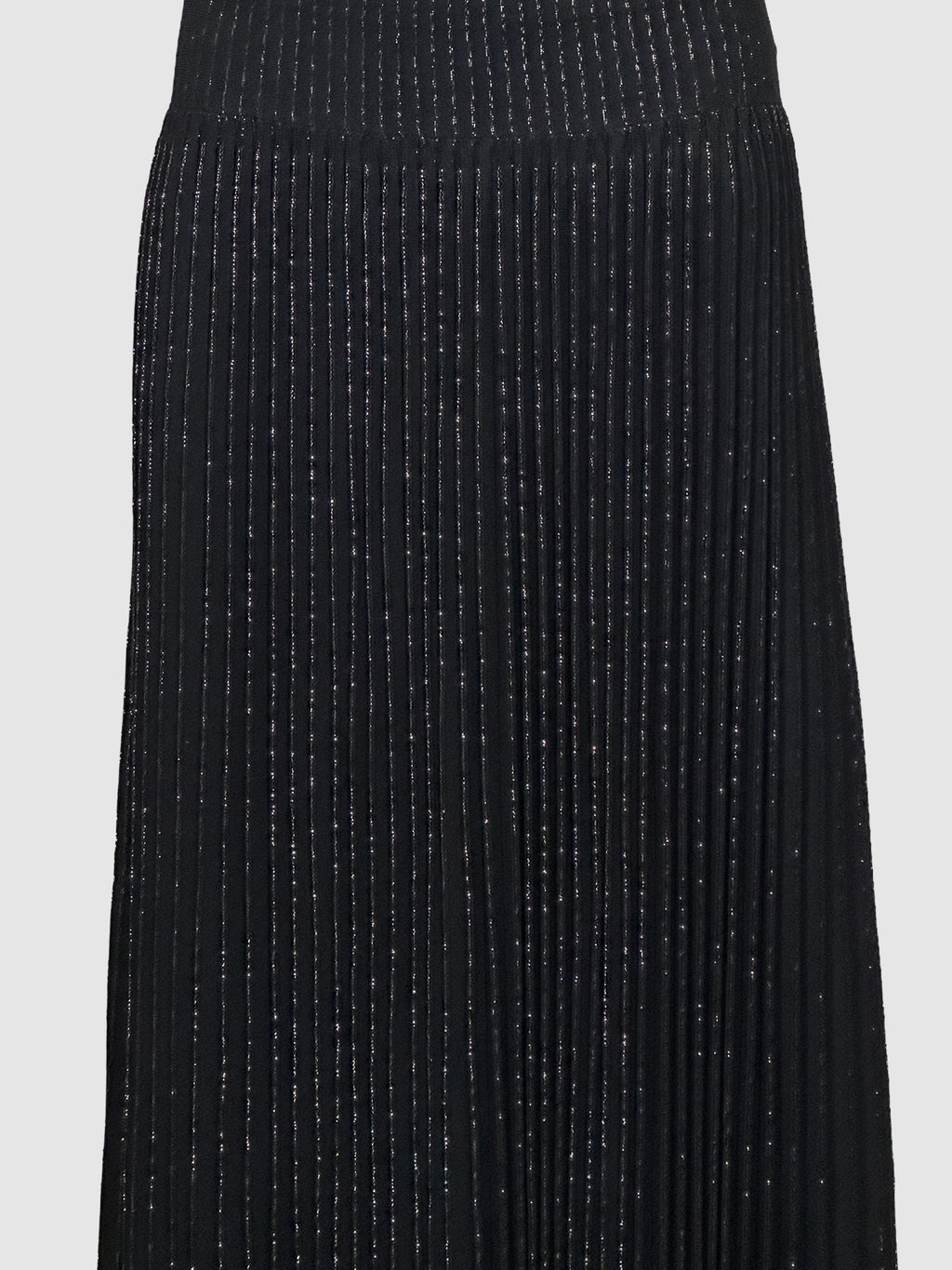 Alaïa Pleated Maxi Skirt with Gold Accents - Size S