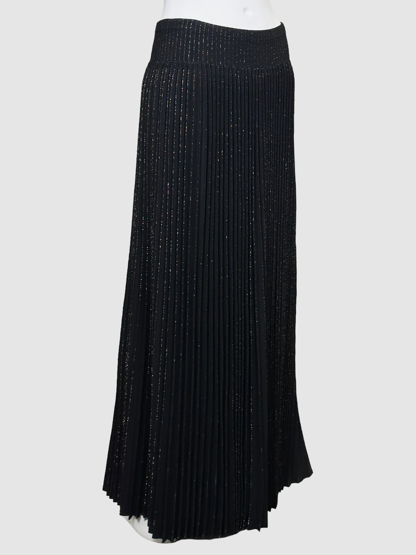 Alaïa Pleated Maxi Skirt with Gold Accents - Size S