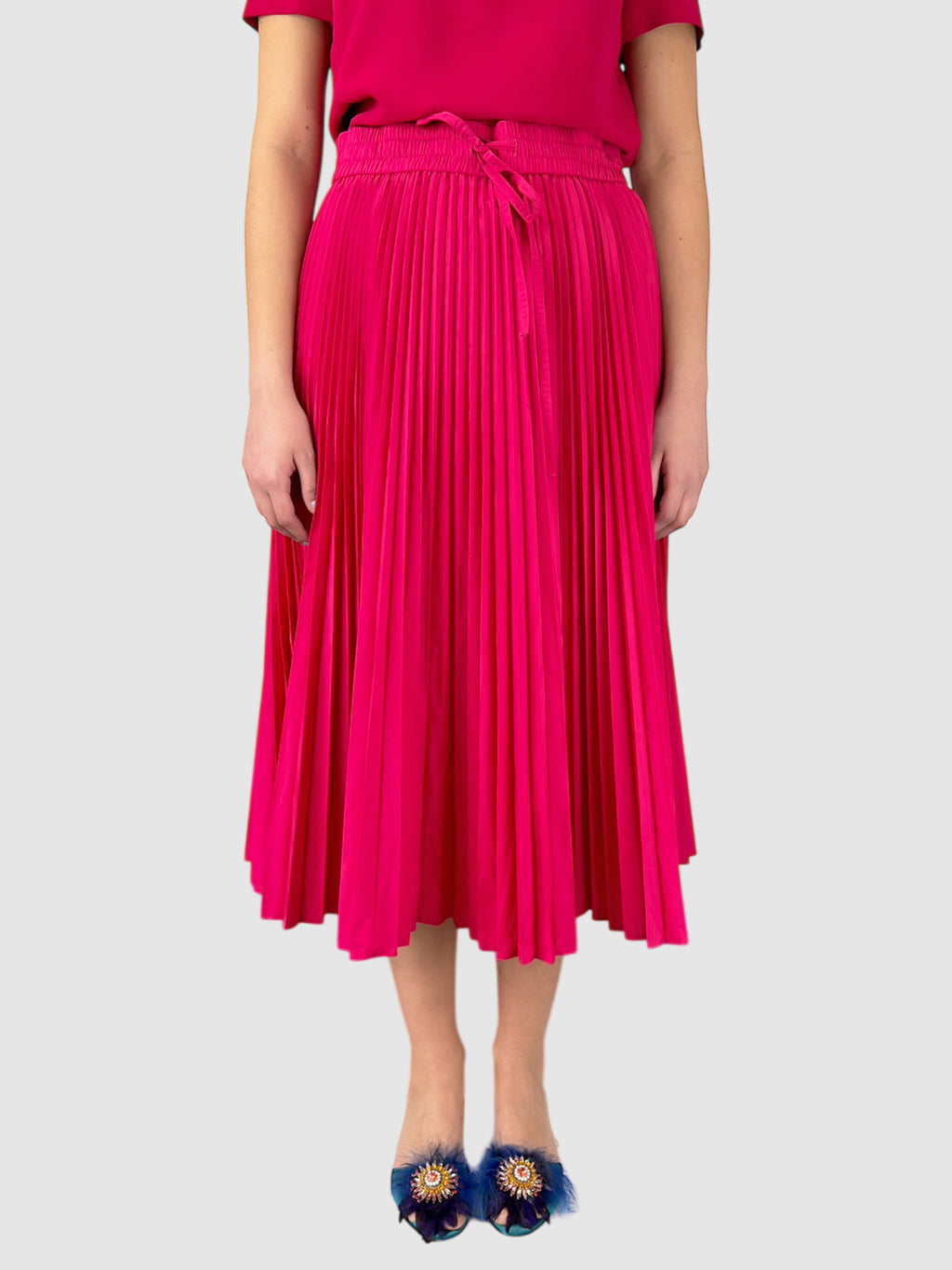 Pleated Midi Skirt