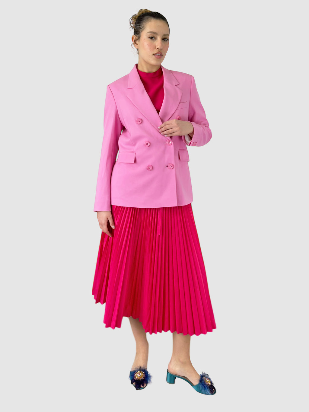 Pleated Midi Skirt
