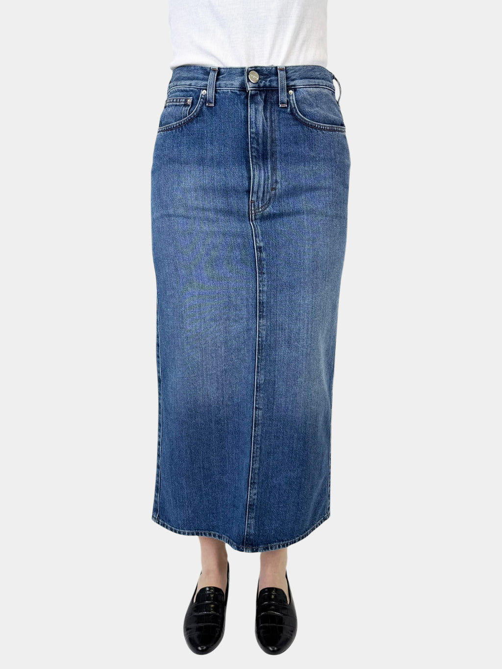 Denim Maxi Skirt - Size S