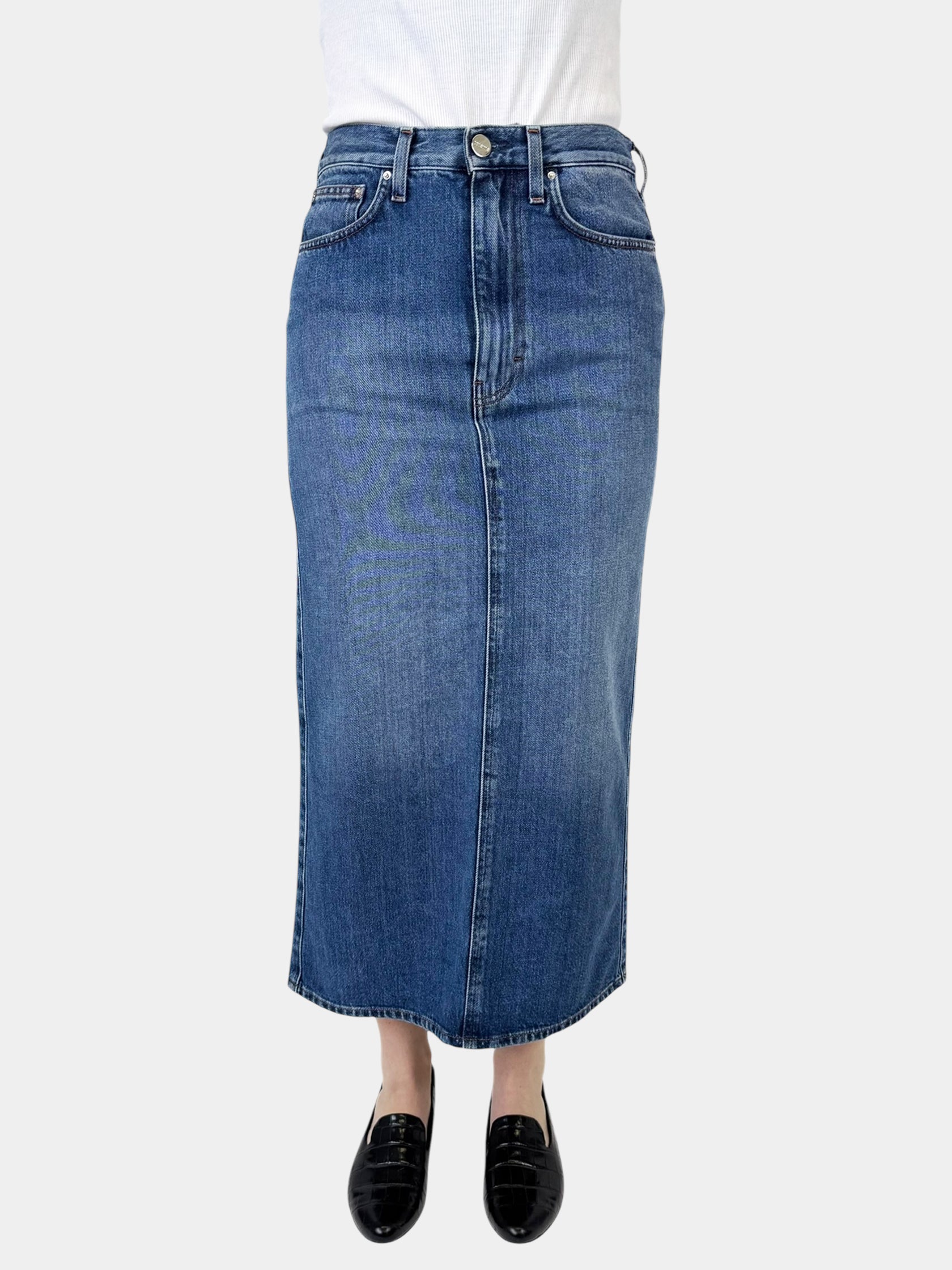 Denim Maxi Skirt - Size S