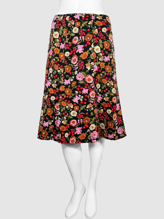 Floral Print Knee-Length Skirt - Size M