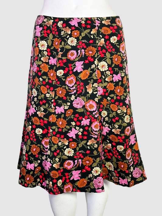 Floral Print Knee-Length Skirt - Size M