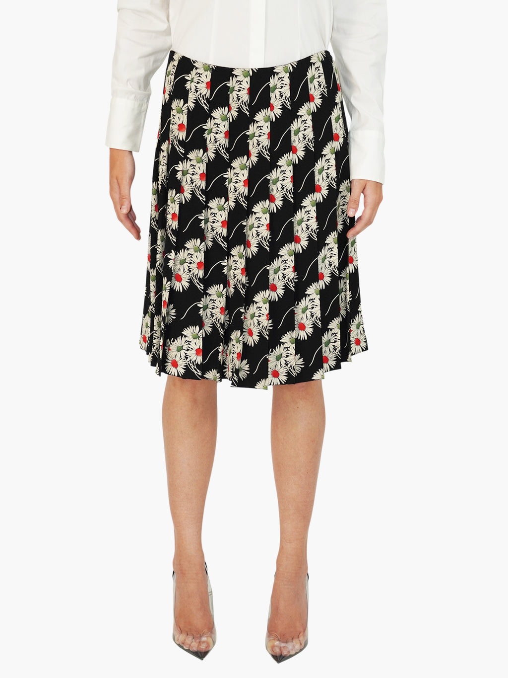 Floral Pleated Skirt