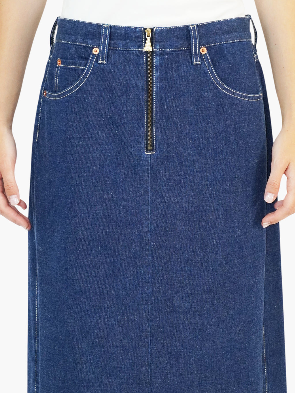 Denim Midi Skirt