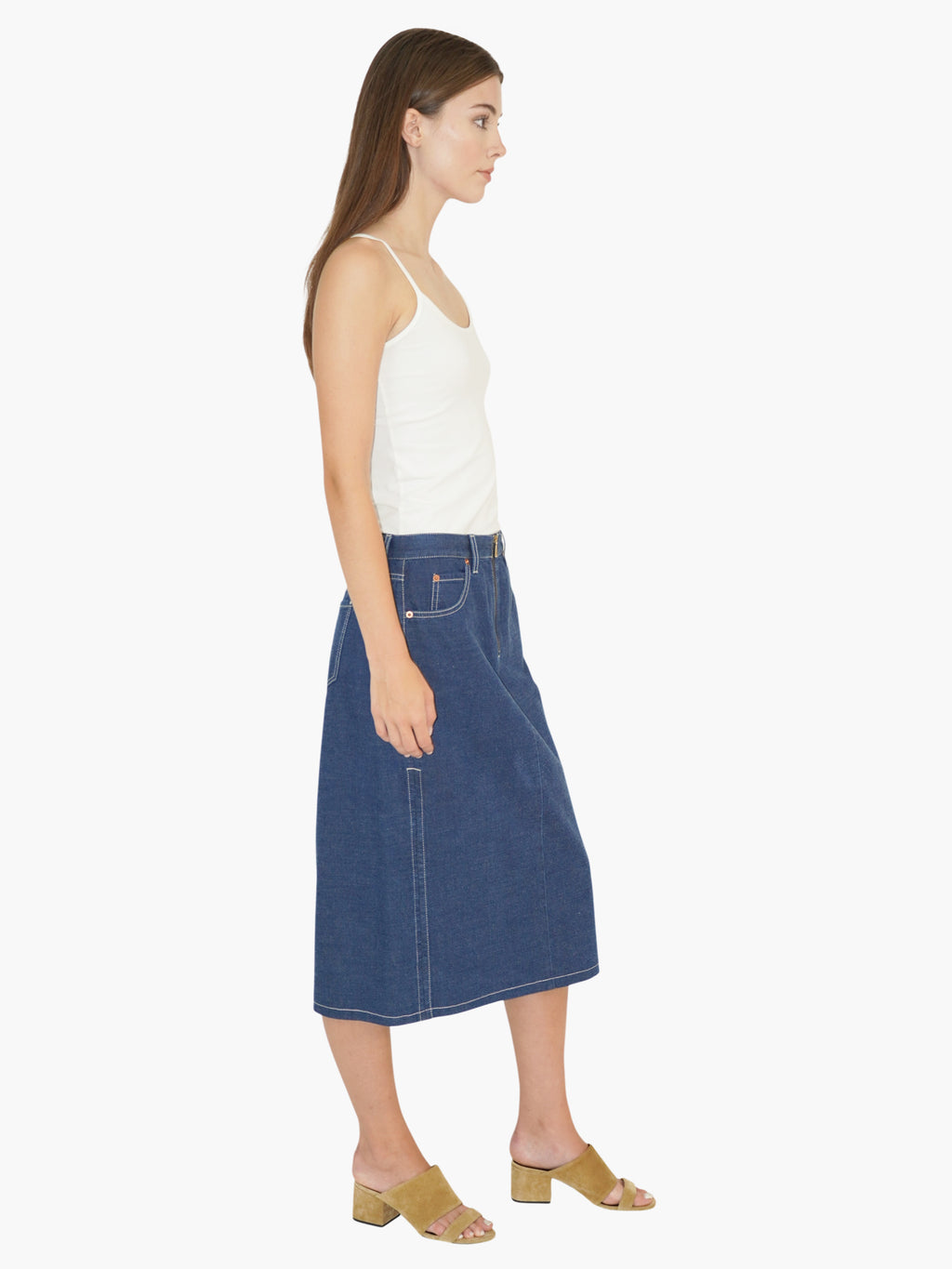 Denim Midi Skirt