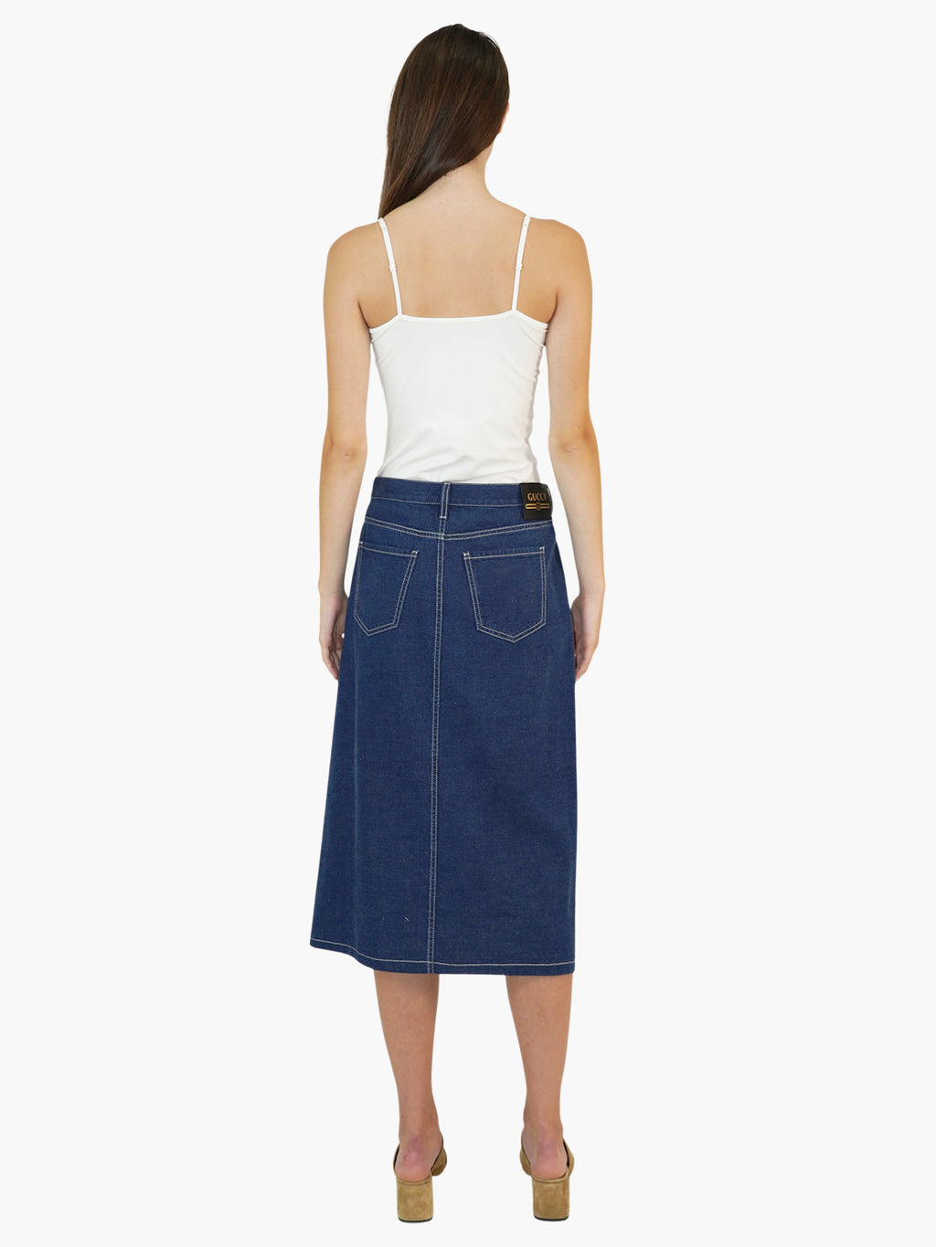 Denim Midi Skirt