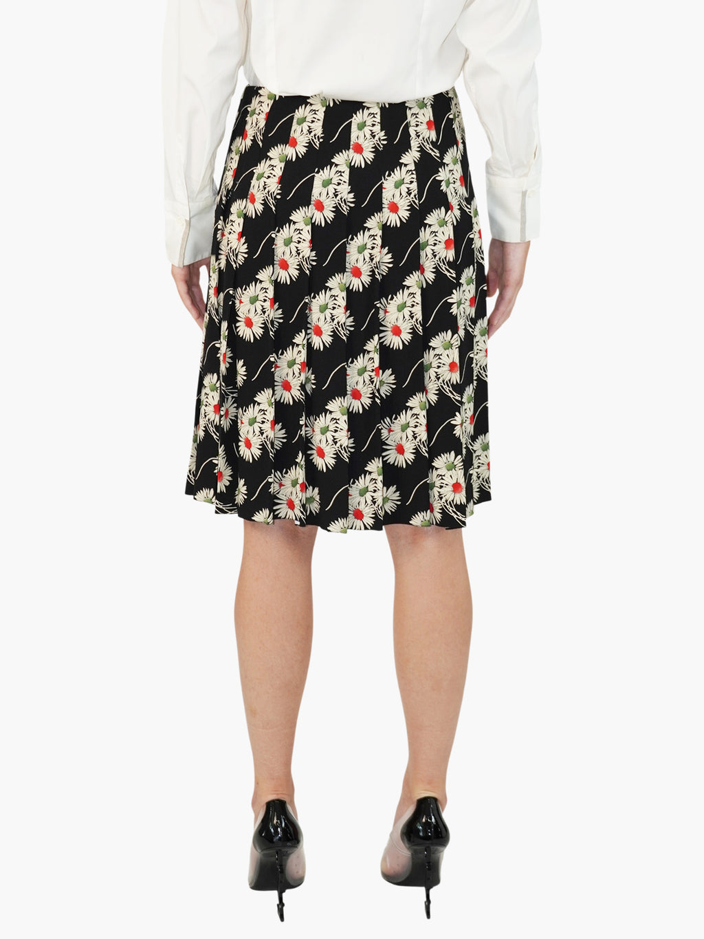 Floral Pleated Skirt