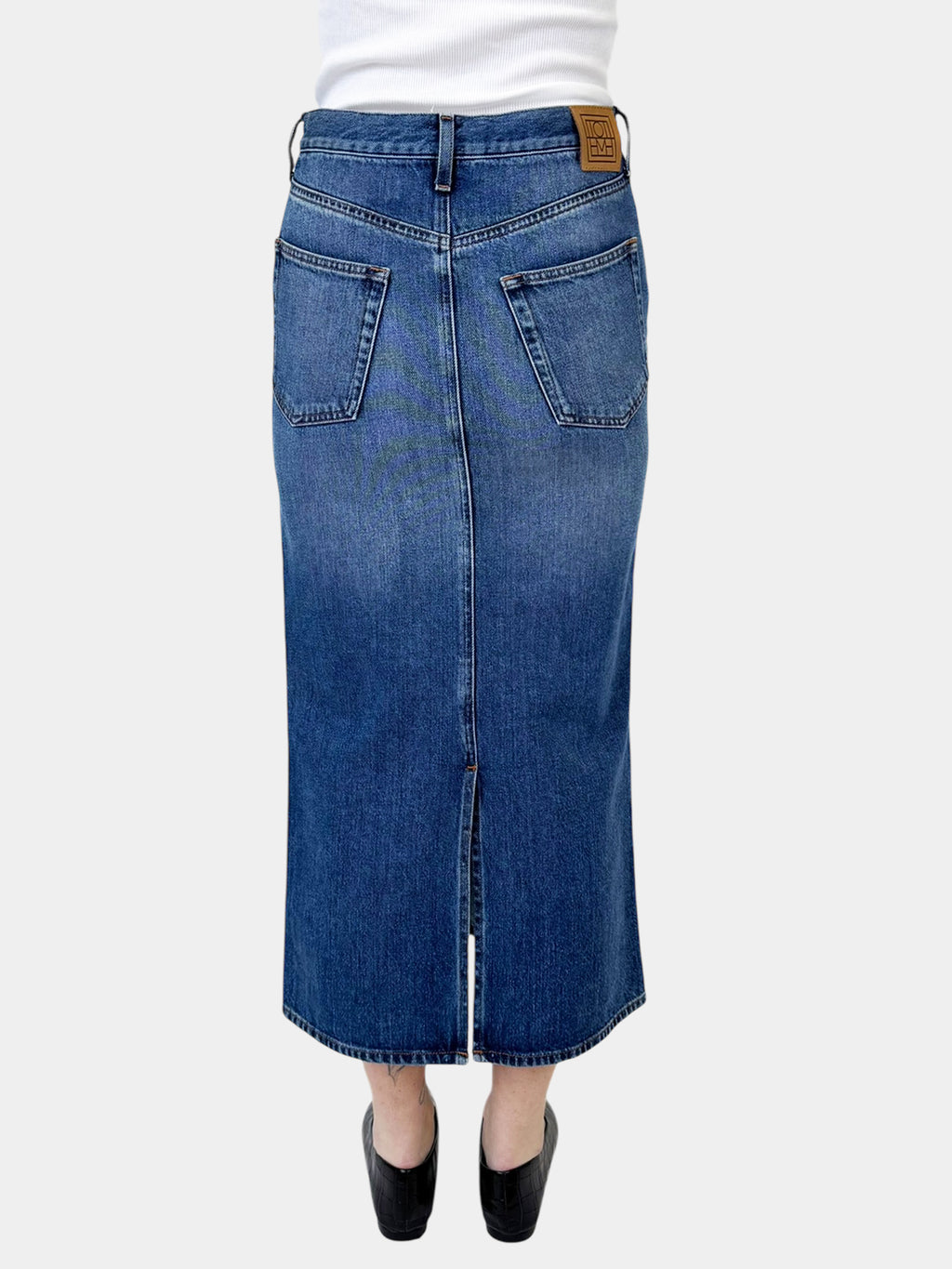 Denim Maxi Skirt - Size S