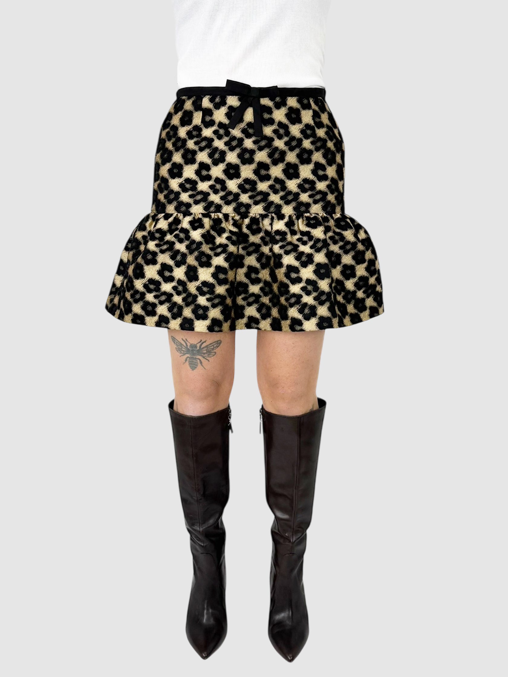 Leopard Floral Skirt