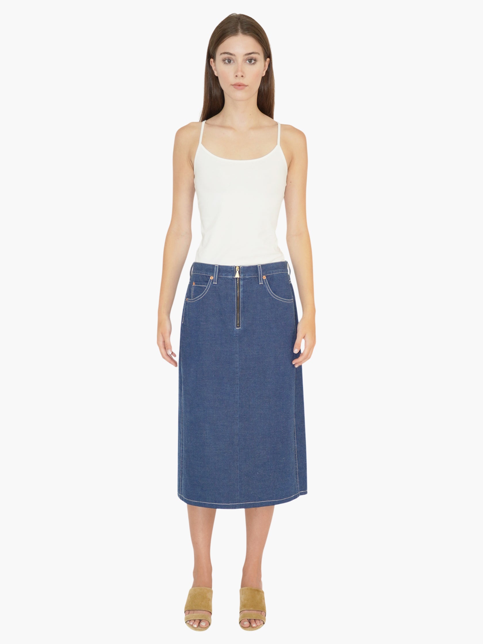 Denim Midi Skirt