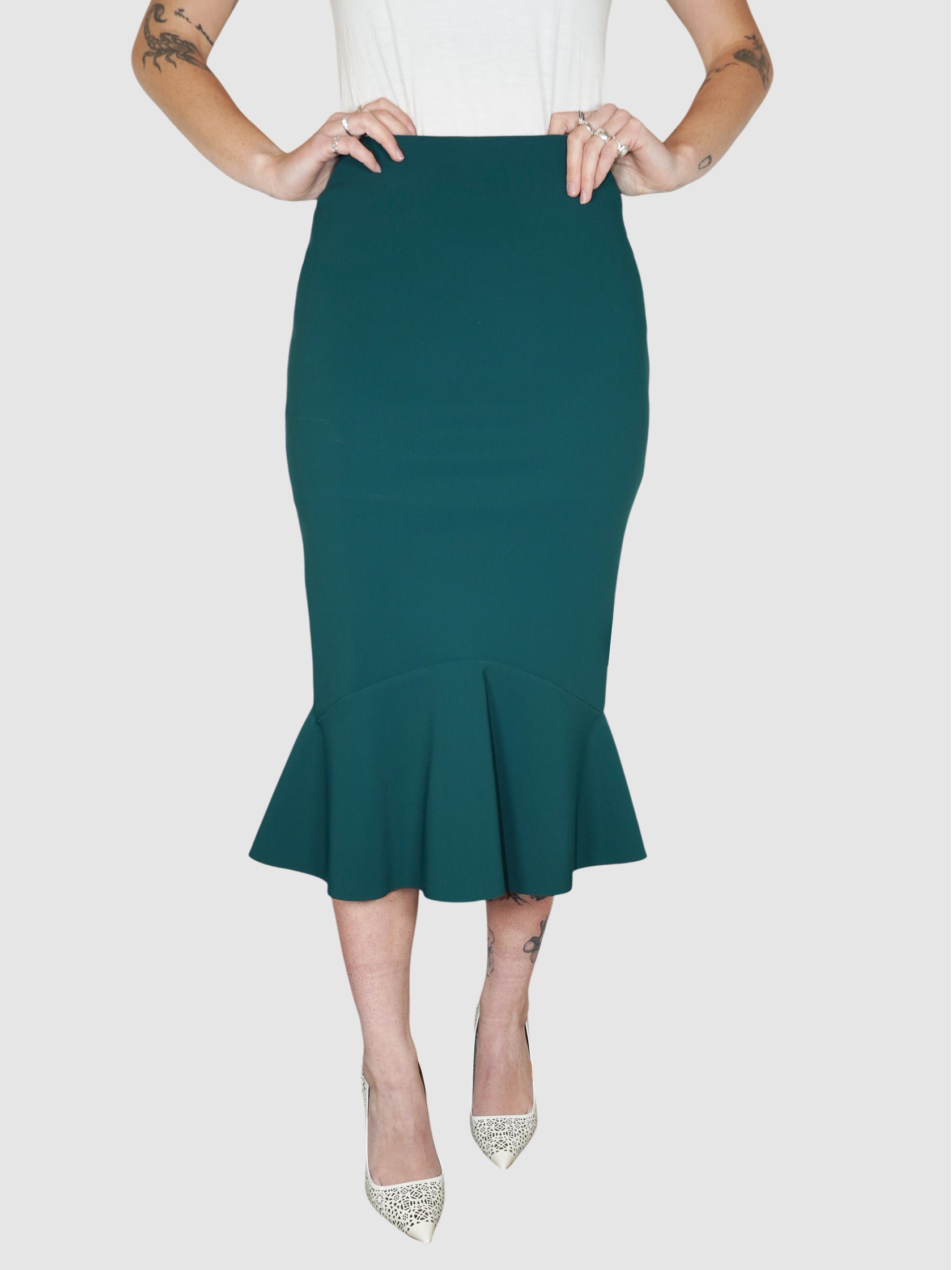 Flounce Hem Skirt