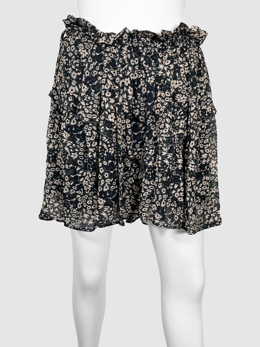 Floral Ruffle Mini Skirt - Size 36