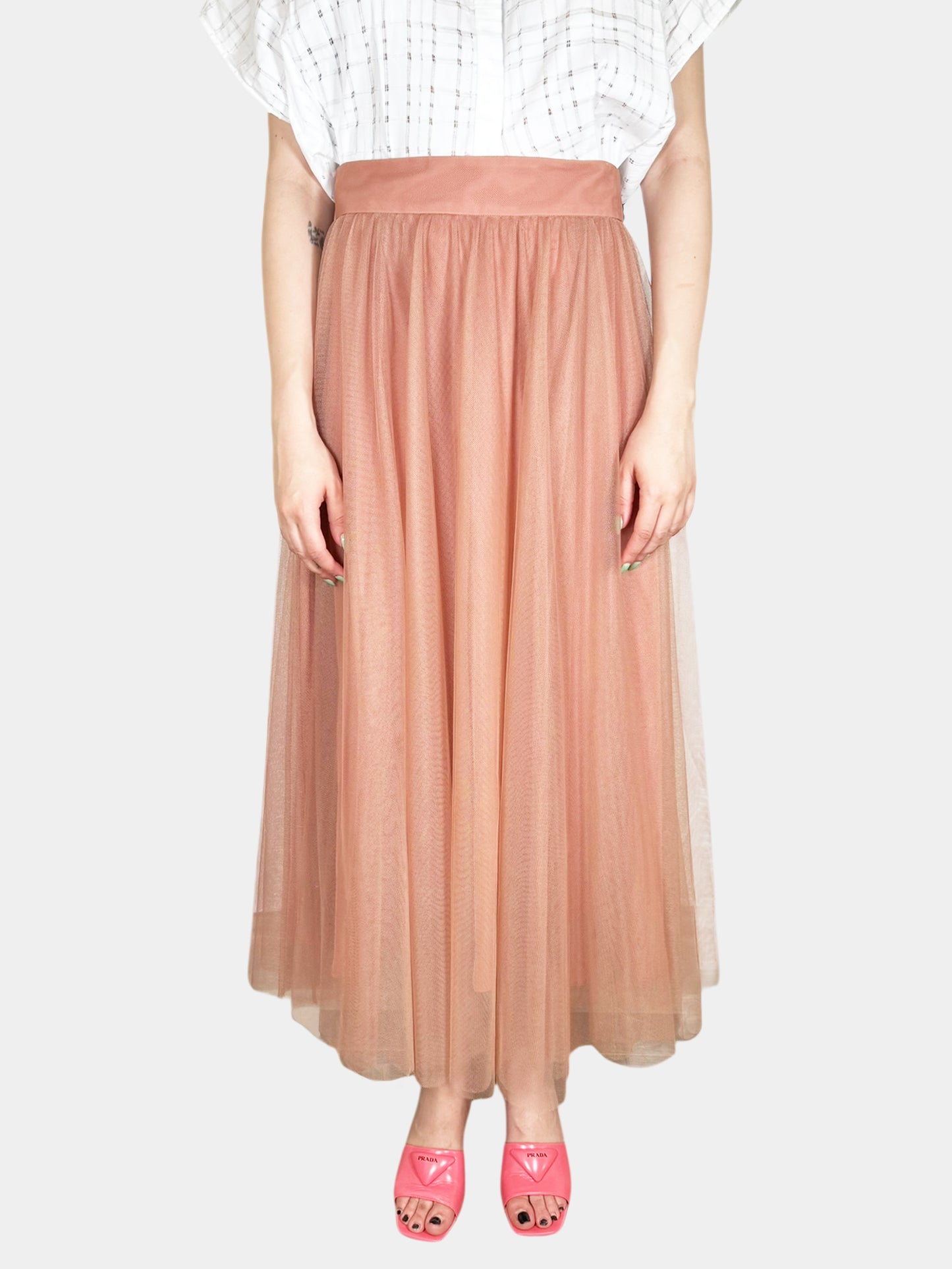 Pleated Tulle Skirt